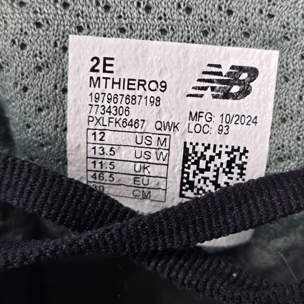 New Balance Fresh Foam X Hierro v9 Dark Juniper Men 12 Trail Road Running Shoe